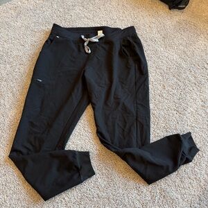 Figs Technical Collection Scrub Pants Joggers - Black Size XL